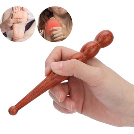 Palo de Madera para Masaje - Masajeador de Reflexología para Manos y Pies - Alivio del Dolor - Terapia de Reflexología - Pluma de Acupuntura de Caoba(02)