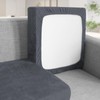 Teynewer Sofa Seat Cushion Cover, Sofa Cushion Slipcovers Stretch Velvet,