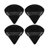 DFsucces Powder Puff Sponge Puff Makeup Puff Soft Absorbent Wet & Dry Fan Shape Black Makeup Tool Set of 4