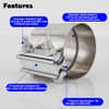 Elifecenter 2" Exhaust Band Clamps, T304 Stainless Steel Lap Joint