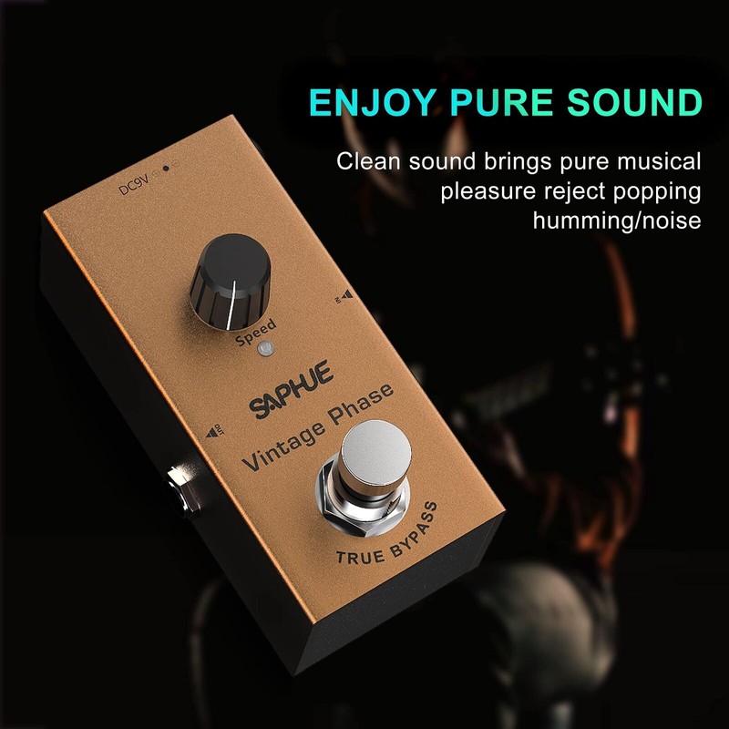 SAPHUE Vintage Phaser Guitar Effects Pedal Speed Knob Effect Pedals