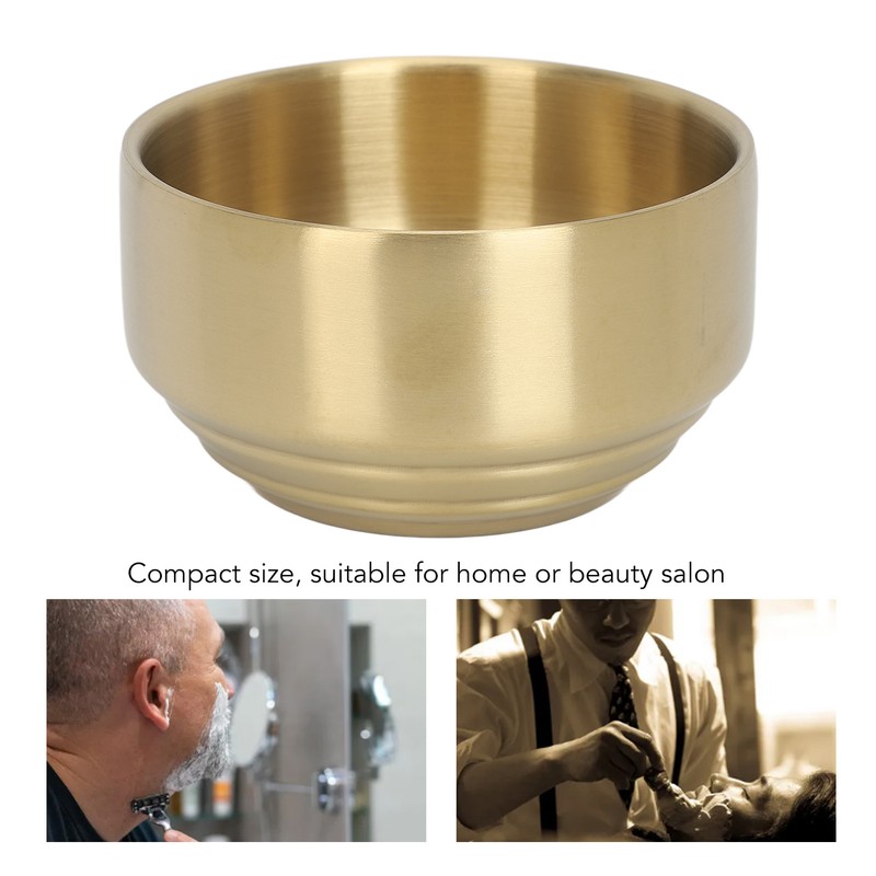 Men Beard Soap Bowl Ti Plated Foaming Cream Bowl Facial