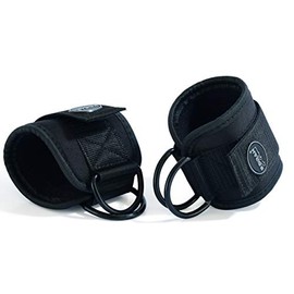 EMRAH 2.0 Ankle Straps for Cable Machines D-ring Padded Ankle Cuffs for Gym, Kickback Exercise, Leg and Glutes Training Workout Cable Pulley Equipment Detachable & Adjustable Men Women (Black, Pair)