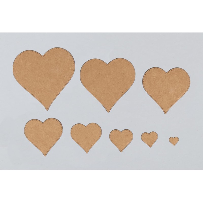 Rayher Heart Cutting Dies with Stitching on the Edge, Set
