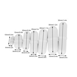 Walfront Magnetic Stirrer Sticks 7pcs Type B PTFE Lab Stirring Stick Cylindrical White