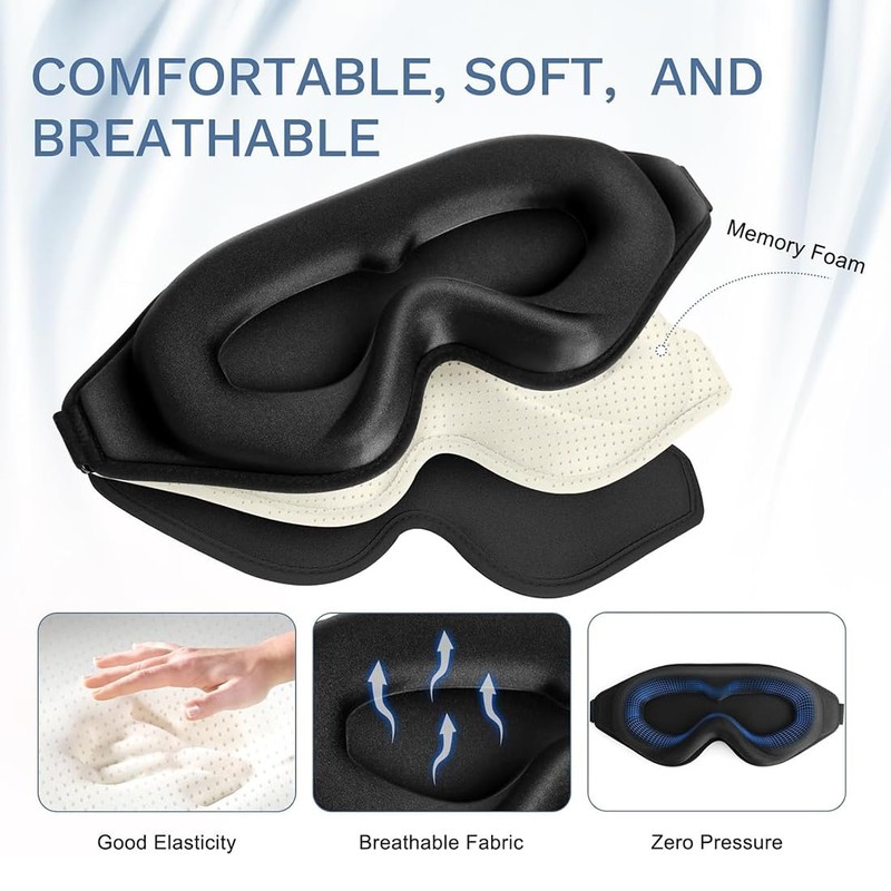 ZEPIQOR Sleep Mask for Men and Women, 2024 Upgrade Specially
