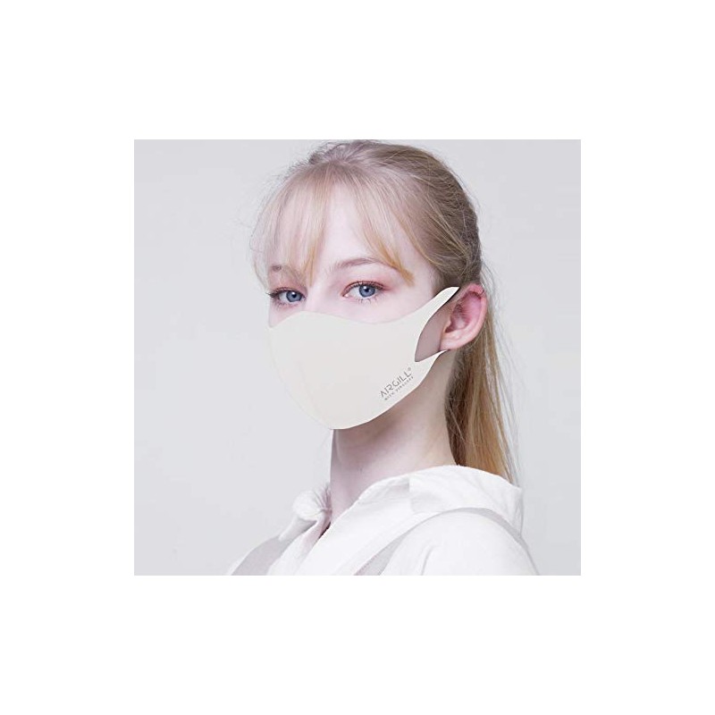 AIRGILL Airgill Fabric Antibacterial Mask, L, Cream