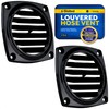 (Black (Pair)) - Five Oceans Air Louvred Flush Thru Vent,