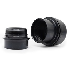 JB Products Air Admittance Valve, 6 DFU – 2″ x 1-1/2″ with Threaded Adapter, ABS Construction Plumbing Vent Valve for Drainage Systems (Black)