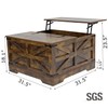 Brown Coffee Table with Storage,Cocktail Table with Hinged Lift Top,