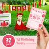 32 Red 1st Birthday Party Invitations with Envelopes - Kids