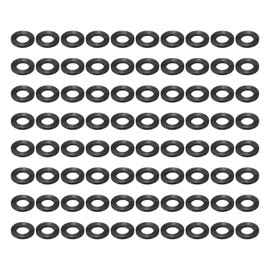 MECCANIXITY Nylon Flat Washer 16mm ID, 30mm OD, 3mm Thickness, M16 Sealing Washer Spacer Metric Plastic Gasket for Screws Bolts Fasteners, Black, Pack of 80