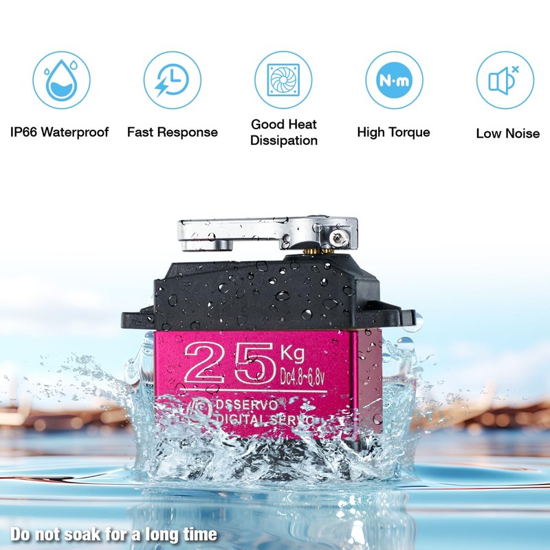 Hosyond DS3225 25kg RC Servo Motor High Torque Full Metal