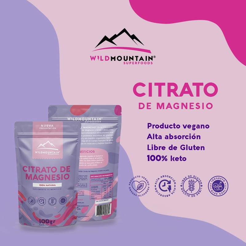 WILDMOUNTAIN - CITRATO DE MAGNESIO 100gr.