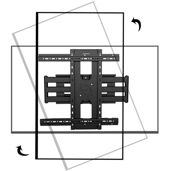 HILLPORT TV Wall Mount Portrait Swivel Tilt Rotate Arm Fits