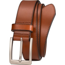 WOLFANT Men's 35mm Dress Casual Belt,100% Italian Full Grain Real Solid Leather