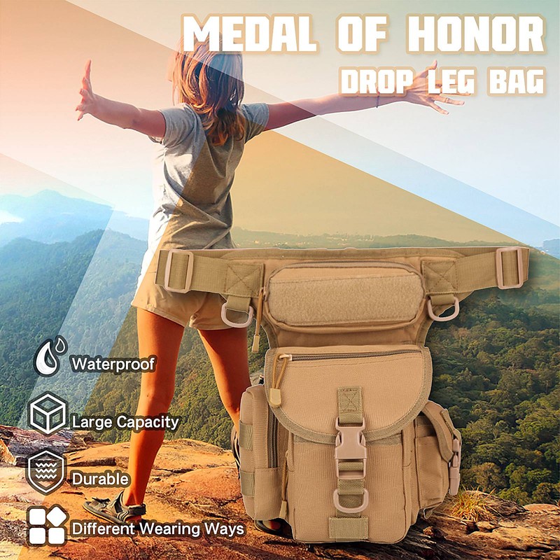 Drop Leg Bag Waterproof Thigh Waist Packs Pouch for Traveling