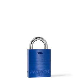 PACLOCK's 90A-Series Padlock, 3/4" Tall Hardened Steel Shackle, High Performance 6-Pin Cylinder, One Lock Keyed to a Number U-Pick! w/ 2 Keys, Blue