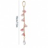Pink Glass Lily of the Valley Car Charm,Rearview Mirror Hanging
