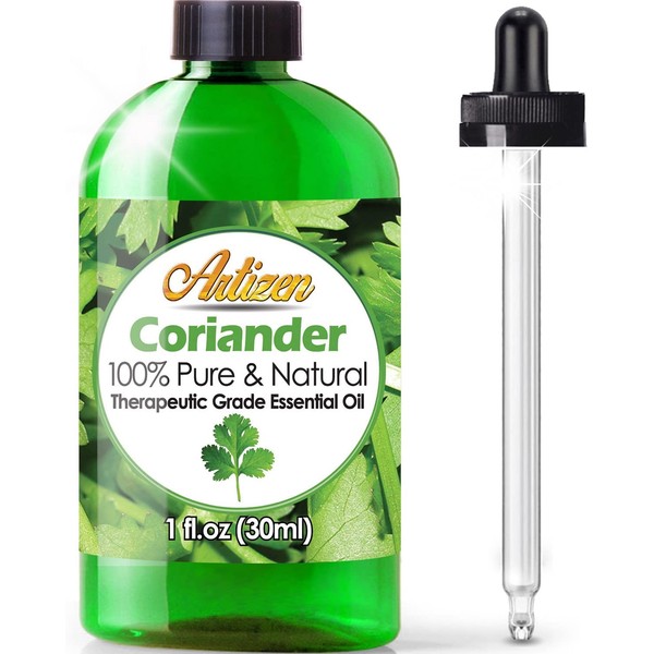 Artizen Coriander Essential Oil (100% Pure & Natural - UNDILUTED) Therapeutic Grade - Huge 1oz Bottle - Perfect for Aromatherapy, Relaxation, Skin Therapy & More!