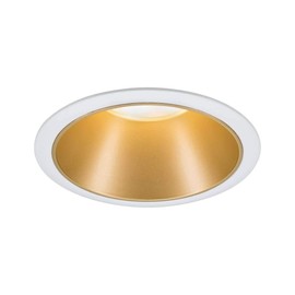 Paulmann Paulmann 93405 LED Einbauleuchte Cole rund incl 1x6,5W dimmbar Einbaustrahler Wei?, Gold matt Einbaulampe Kunststoff, Alu Zink Deckenspot 2700K