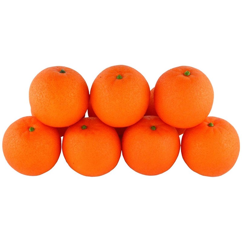 10Pcs Artificial Lifelike Simulation Orange Set Fake Fruit for Home