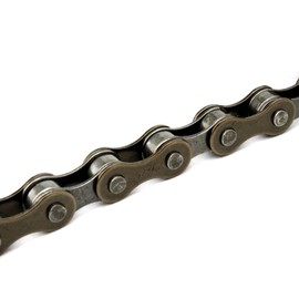 Clarks C410 Bmx/Freestyle/Fixie/Track Single Speed Chain 1/2-inch x 1/8-inch x 112 Links, Spring Clip Inc, Silver