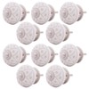 Knober 10 pieces in white ALBA white, decorated, stainless steel