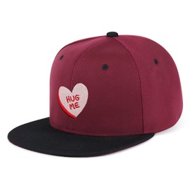 Hug Me Heart Hip-Hop Snapback Hat Embroidered Baseball Cap Heartbeat