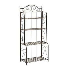 International Caravan 523767-OG-145553-O-783298 Bakers Rack, Antique Black