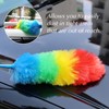 iHUFeather Rainbow Extendable Static Duster Reusable Microfiber Duster with 100"