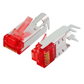 BIGtec Hirose TM21 RJ45 Connector Network Connector 2 Pieces Orange High Speed Connection for Gigabit Ethernet 1000BASE-T and Fast Ethernet 100BASE-TX AWG 24-27