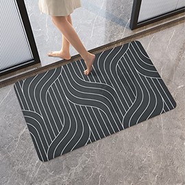 Alfombrilla De BañO De Piedra Diatomita Alfombrilla De BañO De Secado RáPido Alfombrilla Antideslizante para BañO Alfombrilla para Suelo De BañO...   