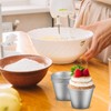 ABOOFAN 8 Pcs Pudding Molds Aluminum Baking Cups Cupcake Mould