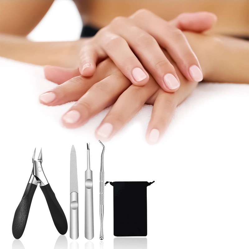 Anseom Nail Clippers for Toenails Professional Set, Nail Scissors for