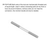 METALLIXITY 5pcs Double Head Stud Screw M6 Screw 70mm Length