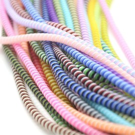 Cord Earphone Wire Protective Cover Cable Fashion Spiral Cable Protective Cover Cable Protector Prevent Disconnection Cable Storage Cover Twist Set of 6