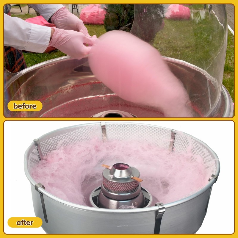 Zorqon 2 Sets Cotton Candy Machine Mesh and Clip Stabilizer