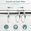 Shower Curtain Hook Rings, 24-Pack Rust-Resistant Metal Shower Curtain Rings