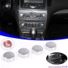 xiaoerdian2020 Silver Air Condition&Volume Trim Knob Switch Ring For Infiniti