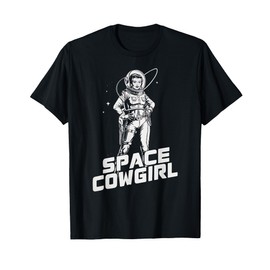 Retro Space Cowgirl: Vintage Galactic Western Adventure T-Shirt