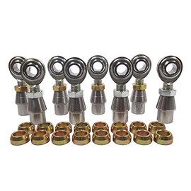 QSC 5/8 X 5/8-18 Economy 4-Link Rod End Kit with 5/8 Steel Cone Spacers & Bungs .095 Wall, Rod End, Heim Joint