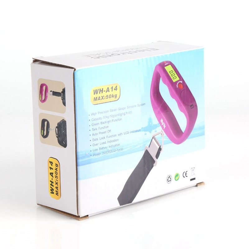 WEIHENG 50kg/10g Digital Hanging Hook Scale LCD Electronic Pocket Luggage