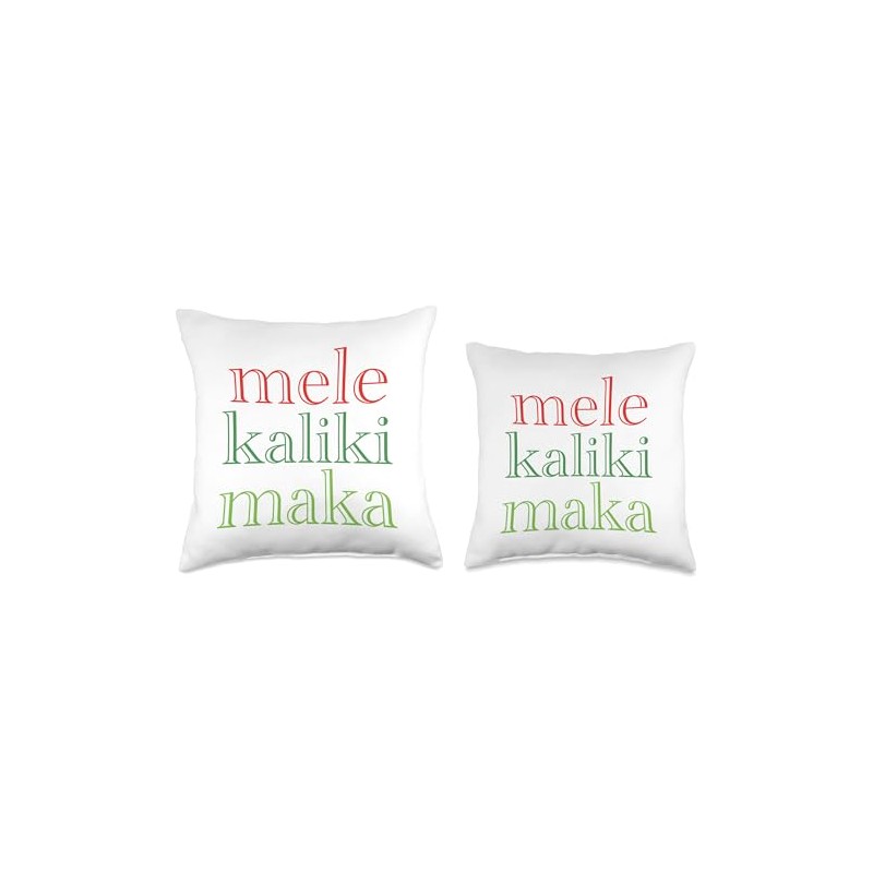 Mele Kalikimaka Graphic Merry Christmas Hawaii Throw Pillow