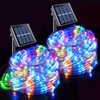 JMEXSUSS Solar Christmas Rope Lights, 2 Pack 100 LED IP