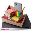 Officemate YouCube Storage Organizer with Sticky Notes, Brown (21559)