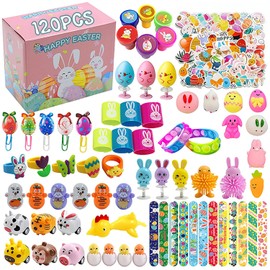 120 PCS Huevos de Pascua Juguetes,Recuerdos de Fiesta para Niños,Juguetes para Piñata,Squishy Toys con Huevos de Juguete,Juguete Antiestres para Niños y Niñas,para Regalos de Fiesta de Pascua
