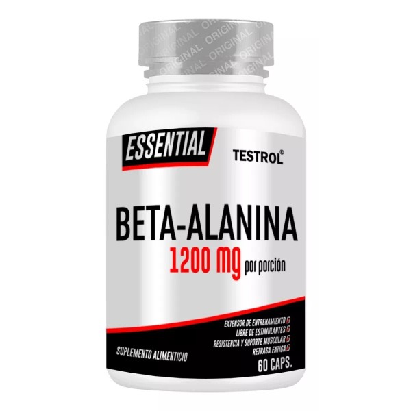 Testrol Beta-alanina 1200 Mg | Testrol | Essential | 60 Caps Sabor Sin sabor