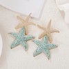 RUOFFETA Raffia Starfish Earrings, Raffia Straw Wrapped Starfish Drop Dangle