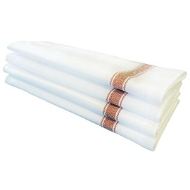 Premium Cloth Napkins by Carlo Lamperti Italy (Set of 4) 100% Cotton Red Striped Napkins 20x20 Soft Durable, Cloth Dinner Napkins, Machine Washable, Table Linens Napkins